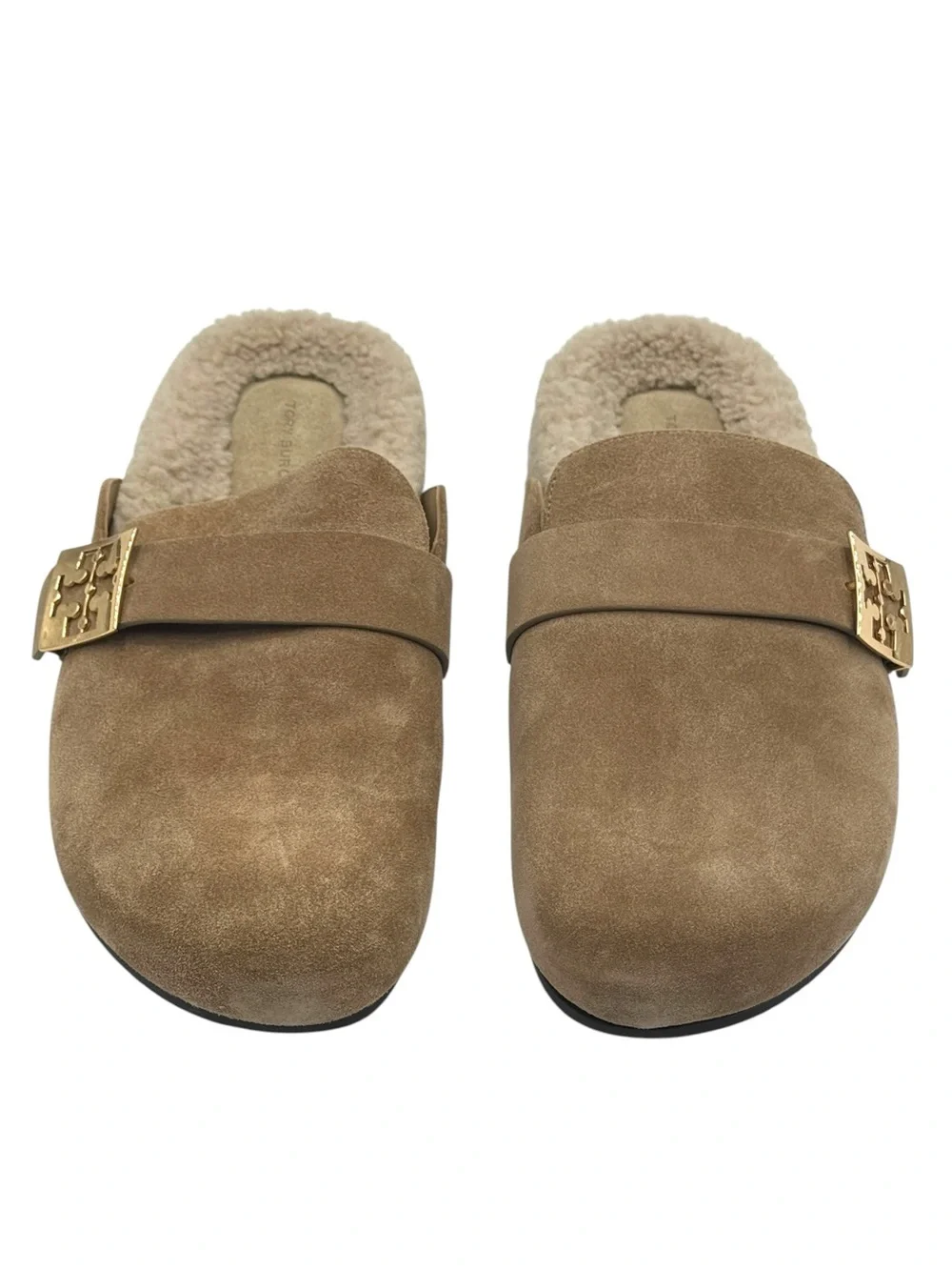 Tory Burch Mellow Shearling Mule Suede Shoes Size 11